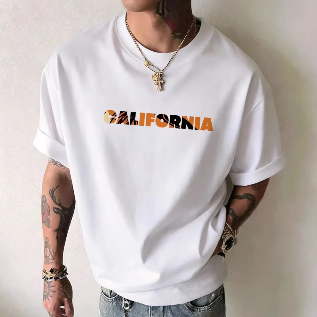 Plus Size Men's T-shirt 100% Cotton Versatile Daily Tees Casual Sweat-absorbing Breathable Short Sleeve Tops Male Clothing 7XL