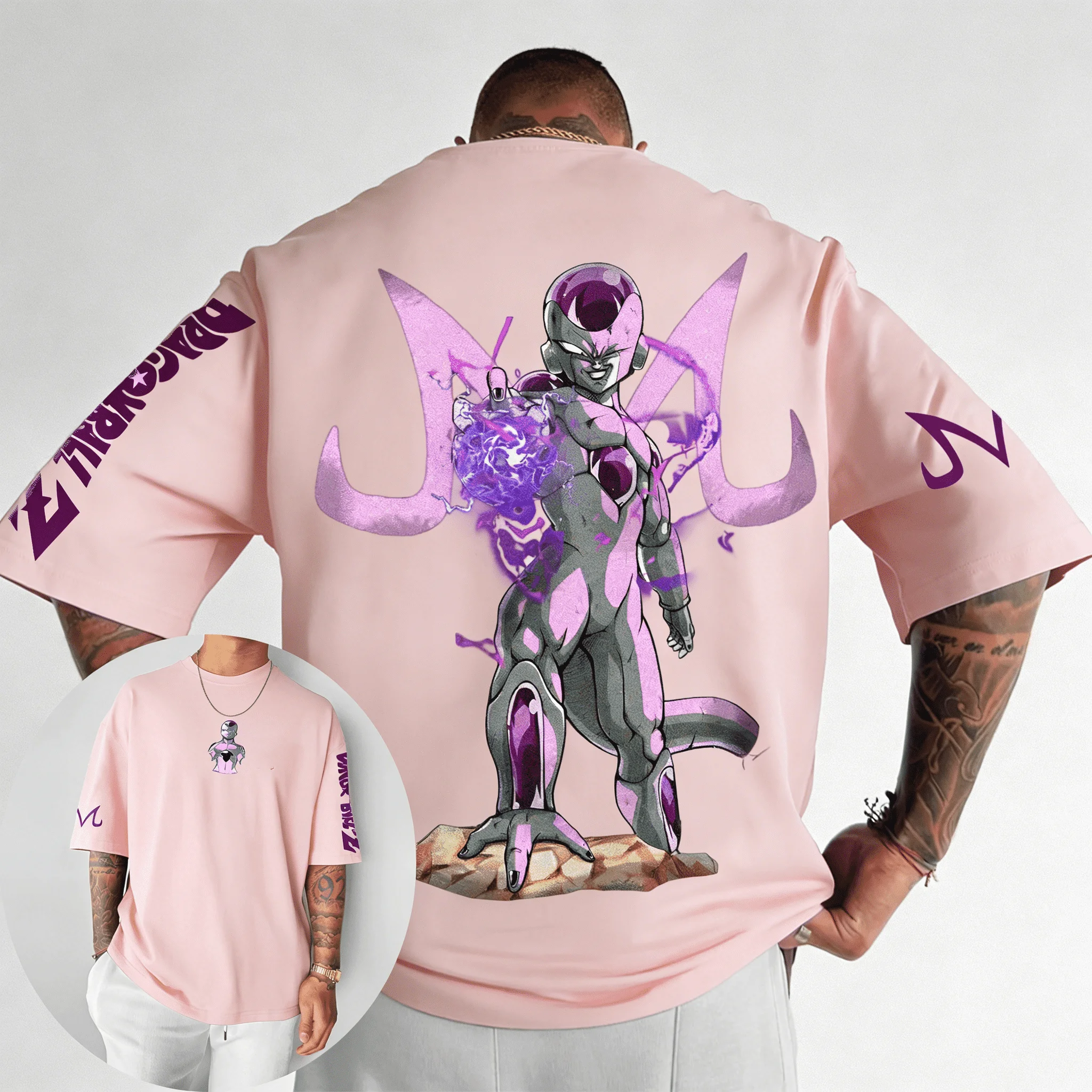 New Dragon Ball Anime Cotton T-shirt 2026 Summer New Frieza Co Branded Printed Men's Harajuku Casual Parent Child Top