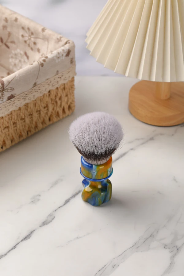2026 YAQI Wet Shaving Brush Starry Night New 28MM Synthetic Hair Mens Shaving Brush