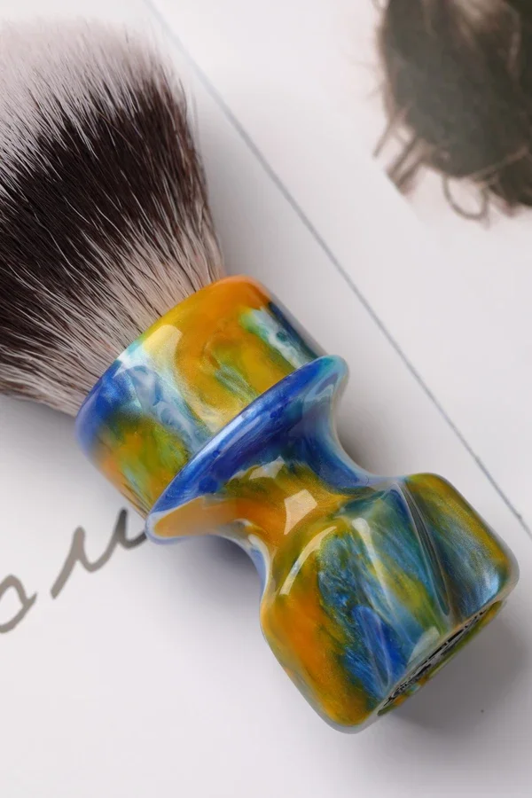 2026 YAQI Wet Shaving Brush Starry Night New 28MM Synthetic Hair Mens Shaving Brush