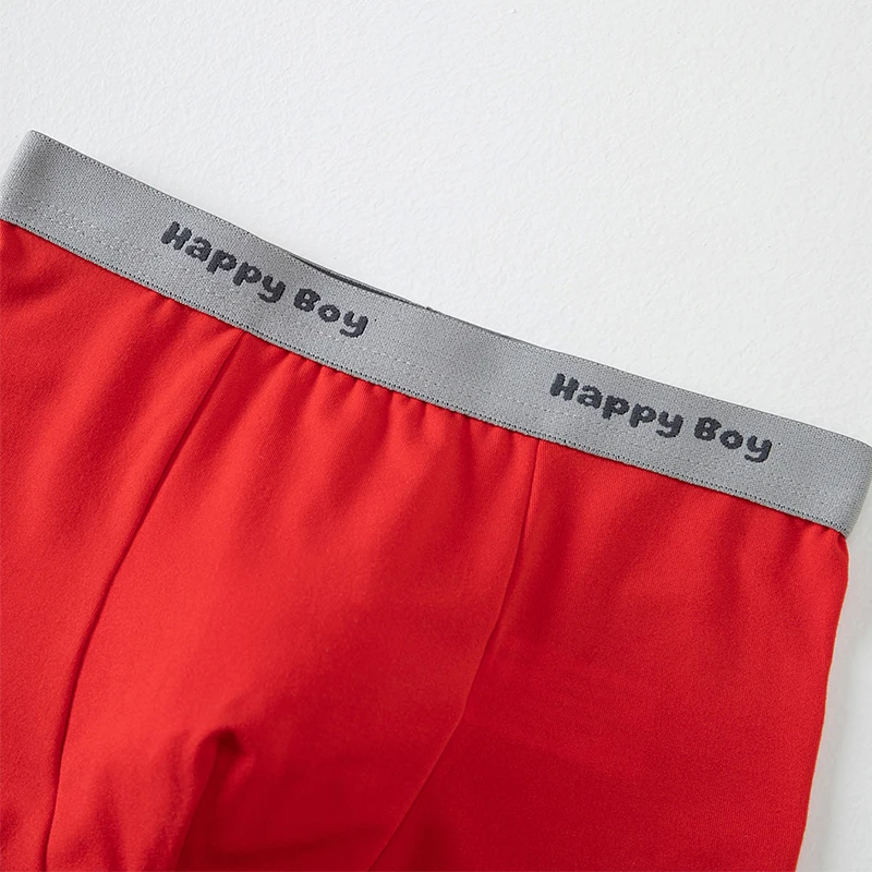 4-Piece Set of Boys' Four Season Solid Color Simple Underwear, Comfortable Elastic Waisted Children's Boxer Shorts, Home Shorts