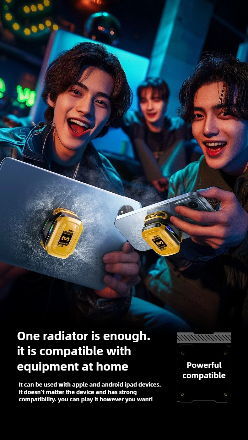 MEMO CX12 Mobile Phone PUBG Game Cooler Magnetic Semiconductor Ice Cooling Fan Radiator with Digital Display for IPhone Android