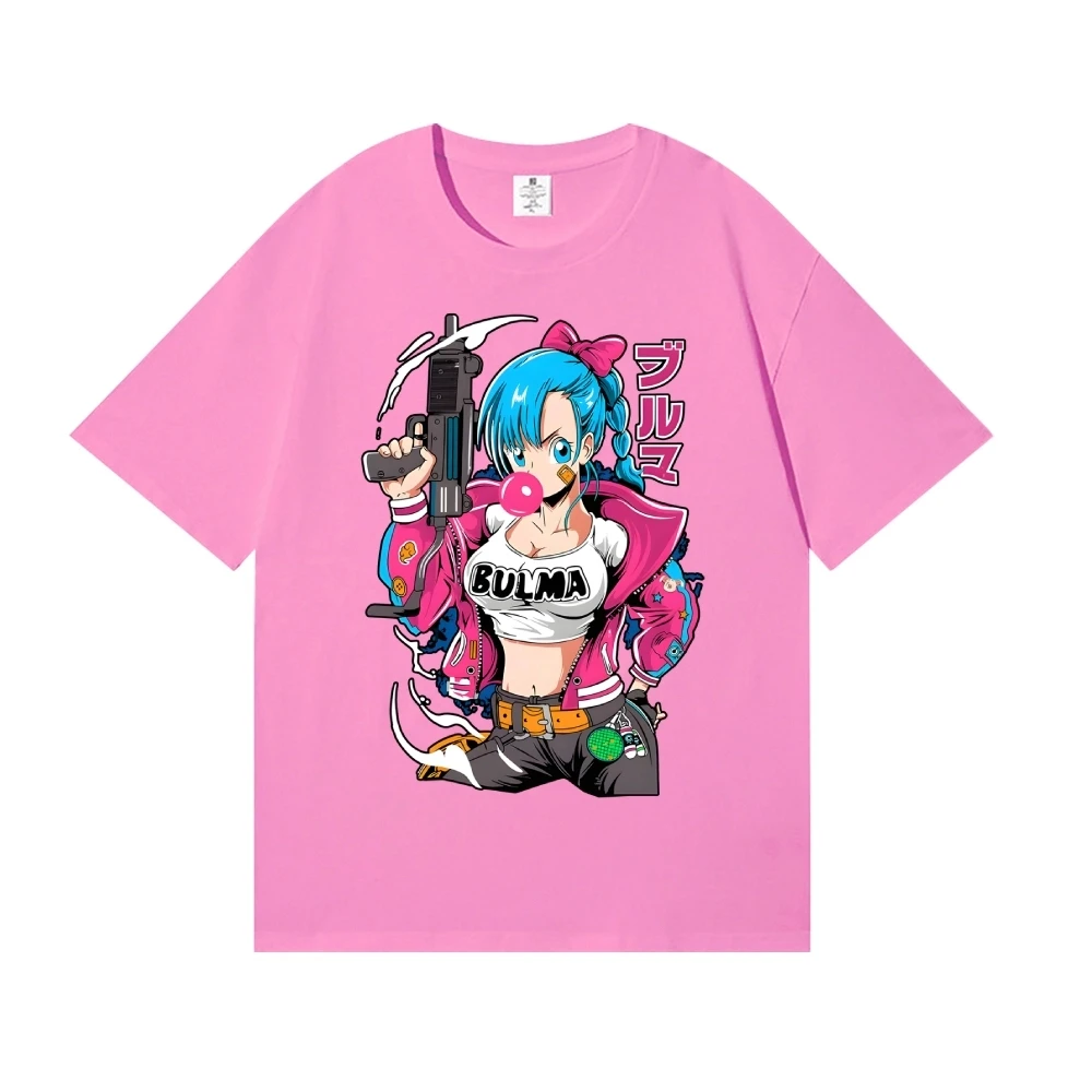 2026 New Dragon Ball Bulma Japanese Style Classic Tee High-quality Streetwear T-shirts Suitable for Both Men Women T-shirts