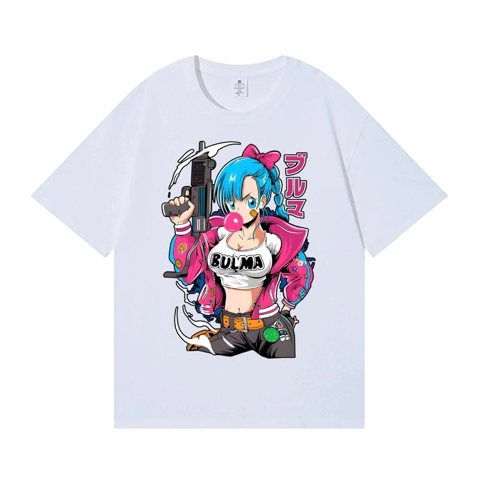 2026 New Dragon Ball Bulma Japanese Style Classic Tee High-quality Streetwear T-shirts Suitable for Both Men Women T-shirts