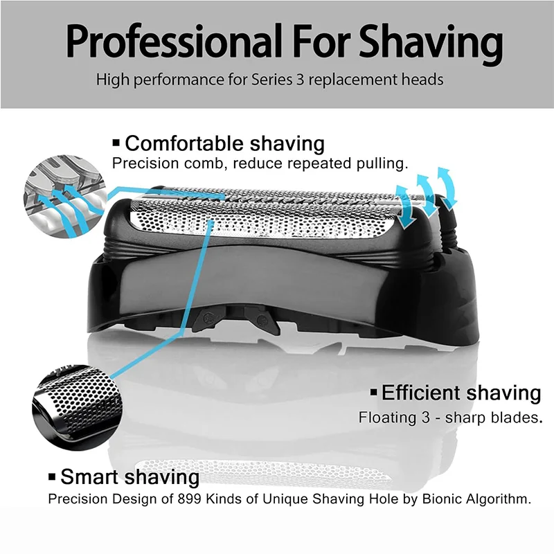 32B 32S Series 3 Replacement Head for Braun ProSkin Electric Shaver, Compatible with Braun Foil Shaver 3000s 3010s 3020s 3030s