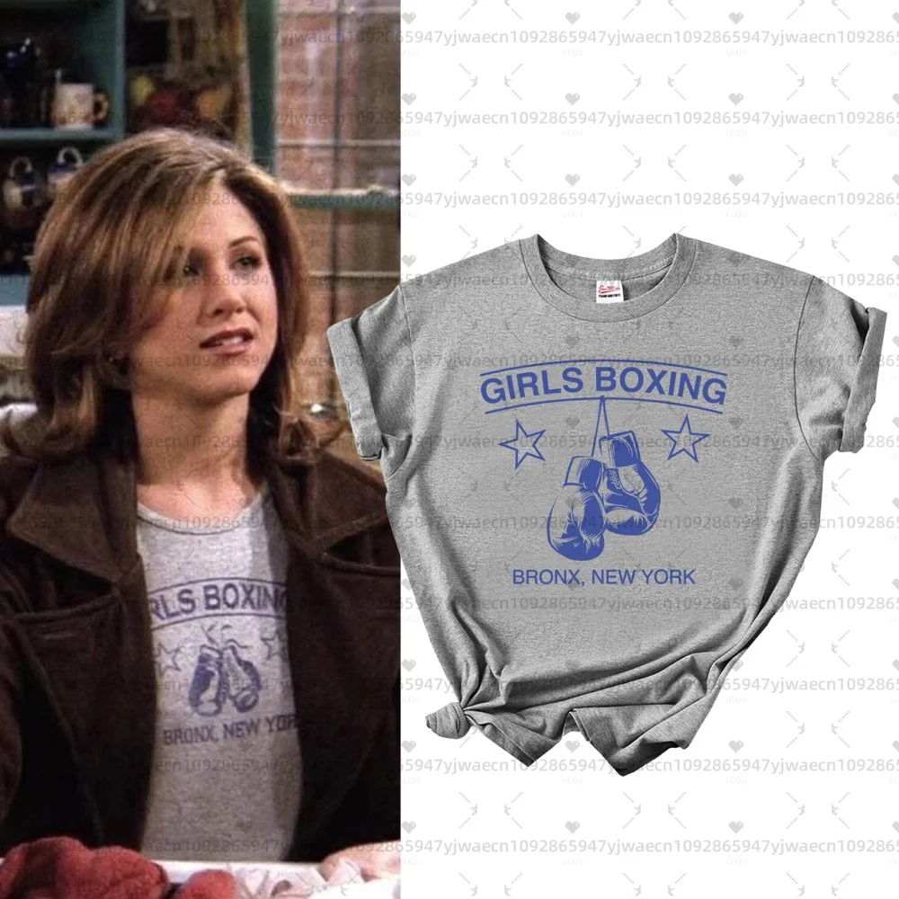 Rachel's Girls Boxing Green T-Shirt Girls Shirt Women's Friends TV Show Rachel Green Friend Plus Size Unisex Women T-Shirt