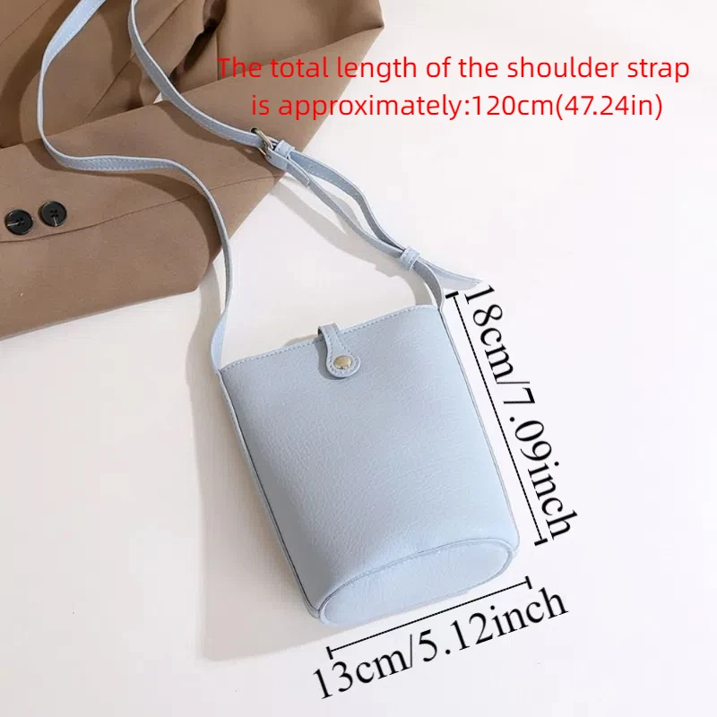 Girls Gift Exquisite PU Leather Shoulder Bag Soft Zipper Mobile Phone Pouch Large Capacity Casual Portable Handbags Daily Use