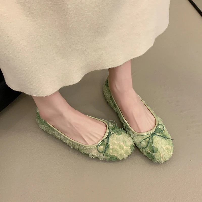 French Flat Single Shoes Women's Spring 2026 New Style with Skirt Gentle and Shallow Mouth