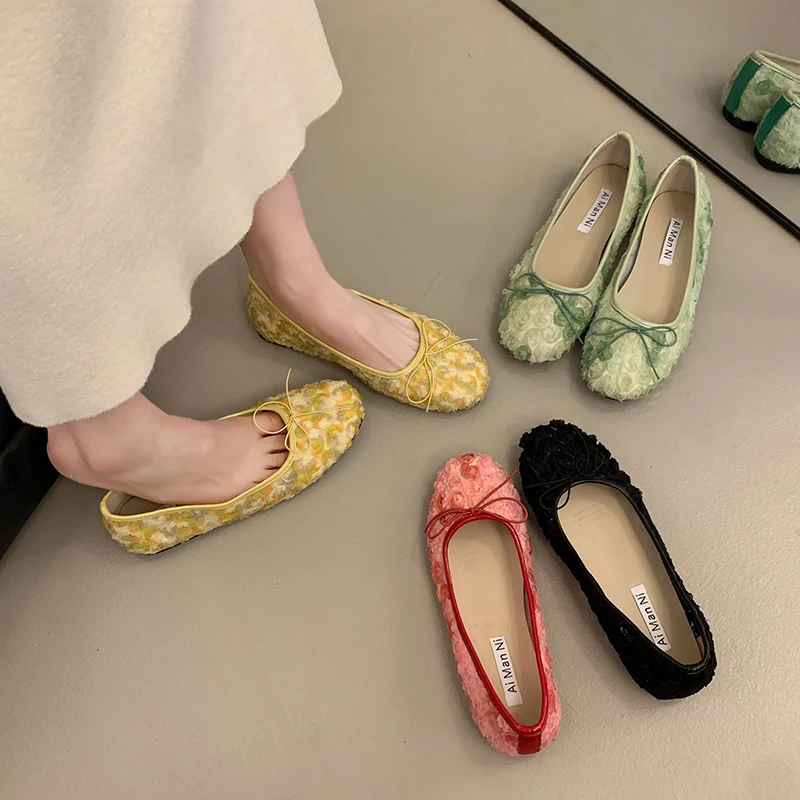 French Flat Single Shoes Women's Spring 2026 New Style with Skirt Gentle and Shallow Mouth