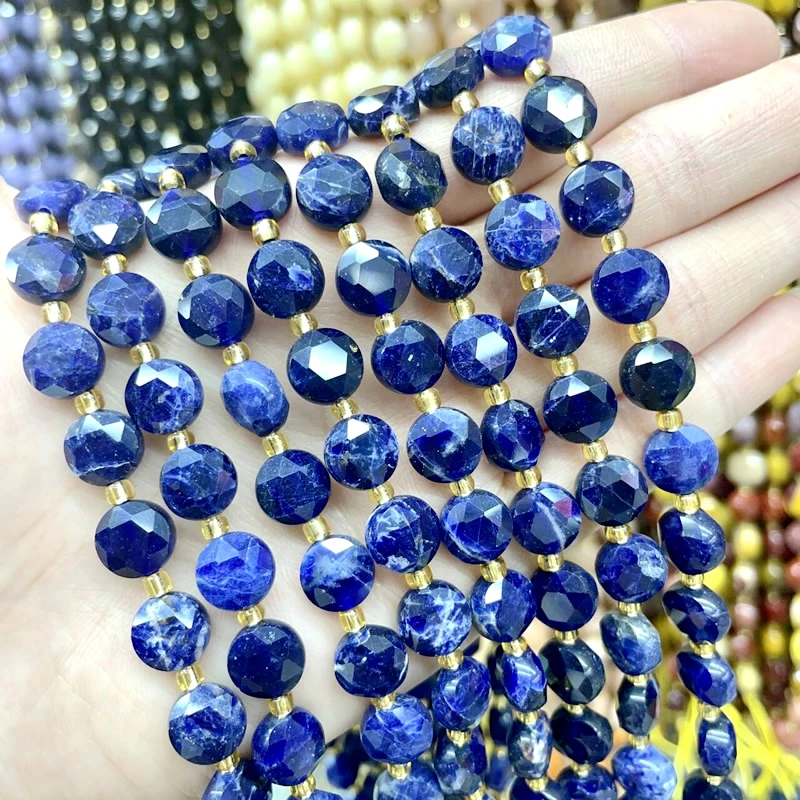 8MM Natural Stone Amethyst Tiger Eye Rose Quartz Gemstone Cut Beads DIY Jewelry Making Bracelet Necklace Accessories Wholesale