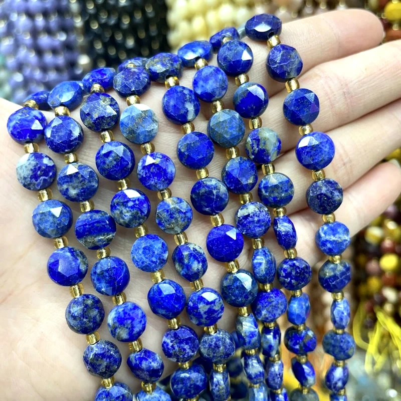 8MM Natural Stone Amethyst Tiger Eye Rose Quartz Gemstone Cut Beads DIY Jewelry Making Bracelet Necklace Accessories Wholesale