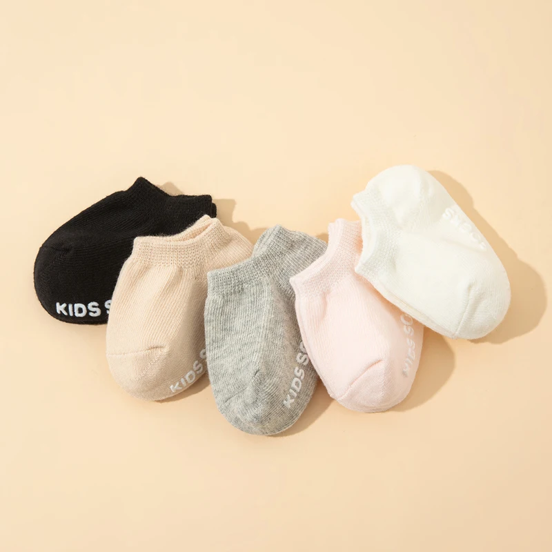 10 Pairs Baby Anti-Slip Adhesive Socks, Baby Walking Socks for the Floor, Ankle Socks Suitable for Summer