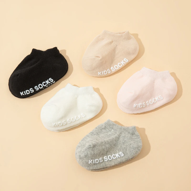10 Pairs Baby Anti-Slip Adhesive Socks, Baby Walking Socks for the Floor, Ankle Socks Suitable for Summer