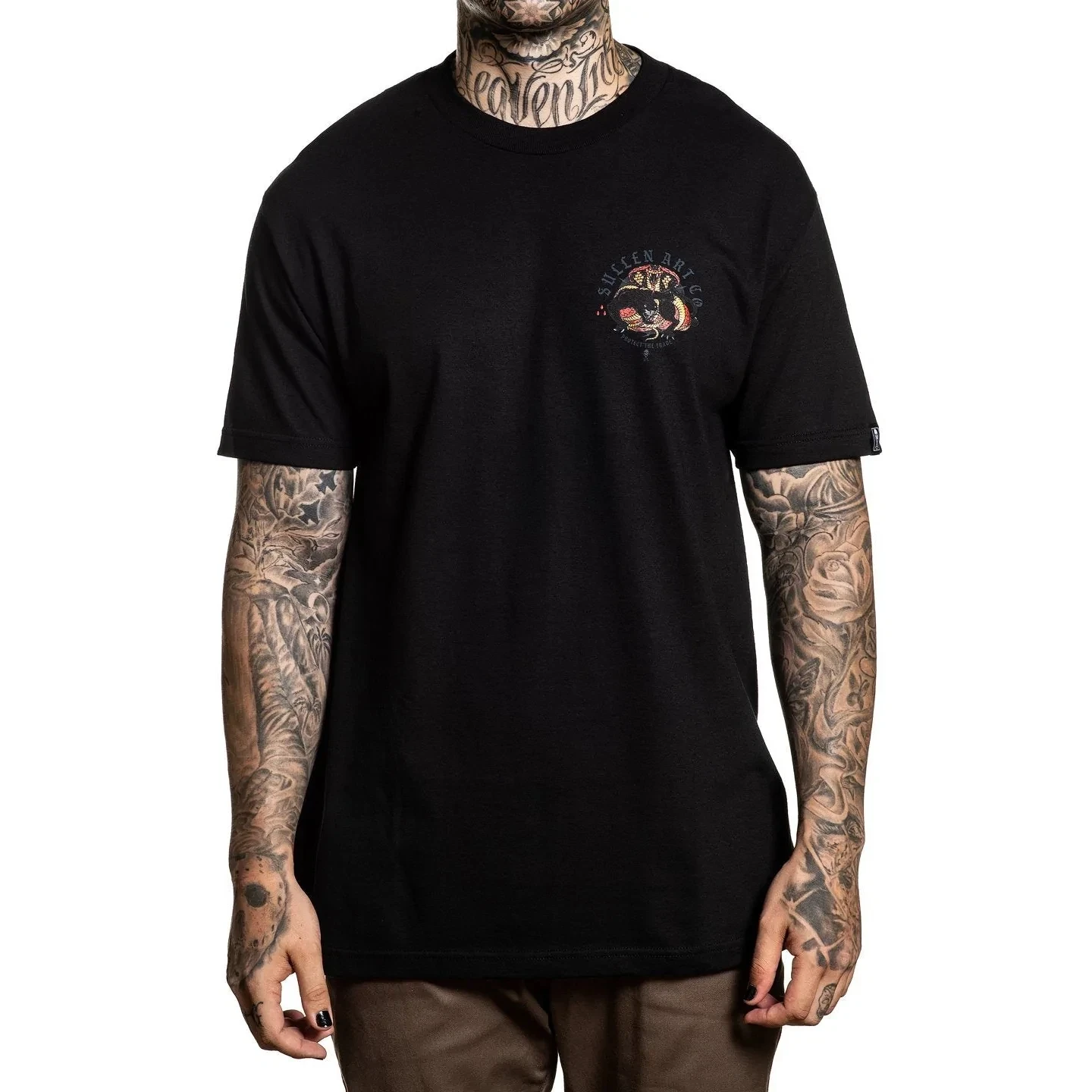 Sullen Art Collective Rigoni Skull Blue Premium Fit Mens T-Shirt Tattoo High-end Luxury Unisex Style Both of Men and Women