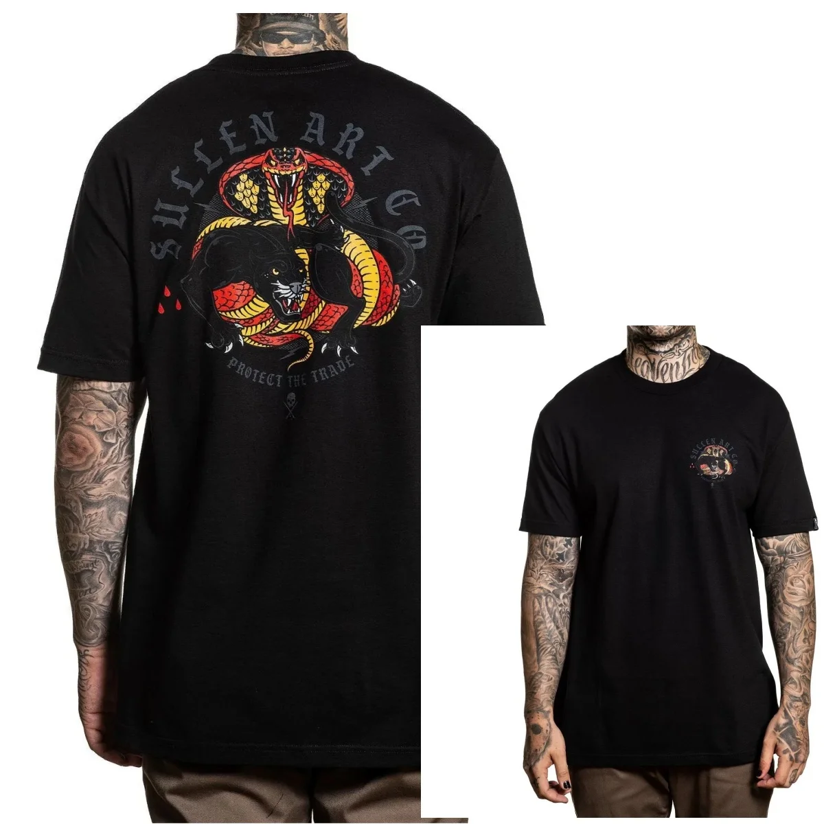 Sullen Art Collective Rigoni Skull Blue Premium Fit Mens T-Shirt Tattoo High-end Luxury Unisex Style Both of Men and Women