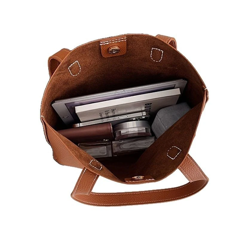 DIY Handmade Tote Bag Accessories PU Material Solid-color Shoulder Bag Make By Oneself Large Capacity Trendy Ladies' Bags