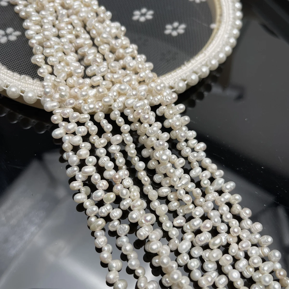 4–5mm Wheat-ear Shape 100% Natural Freshwater Pearls Loose Beads for Jewelry Making DIY Necklaces Bracelets and Accessories 36cm