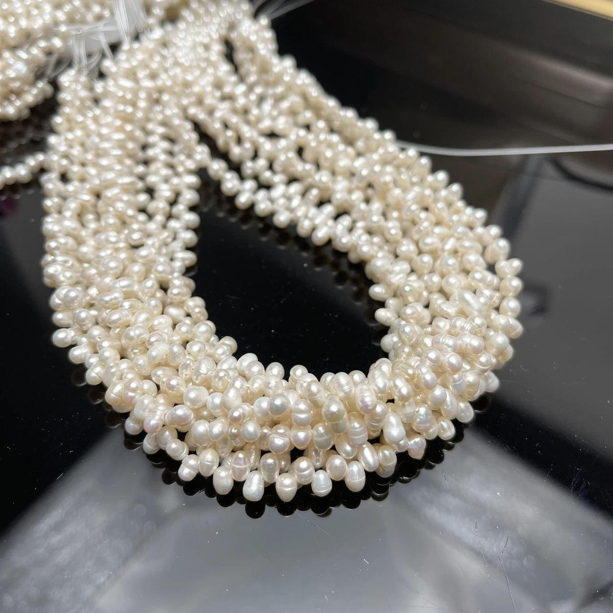 4–5mm Wheat-ear Shape 100% Natural Freshwater Pearls Loose Beads for Jewelry Making DIY Necklaces Bracelets and Accessories 36cm