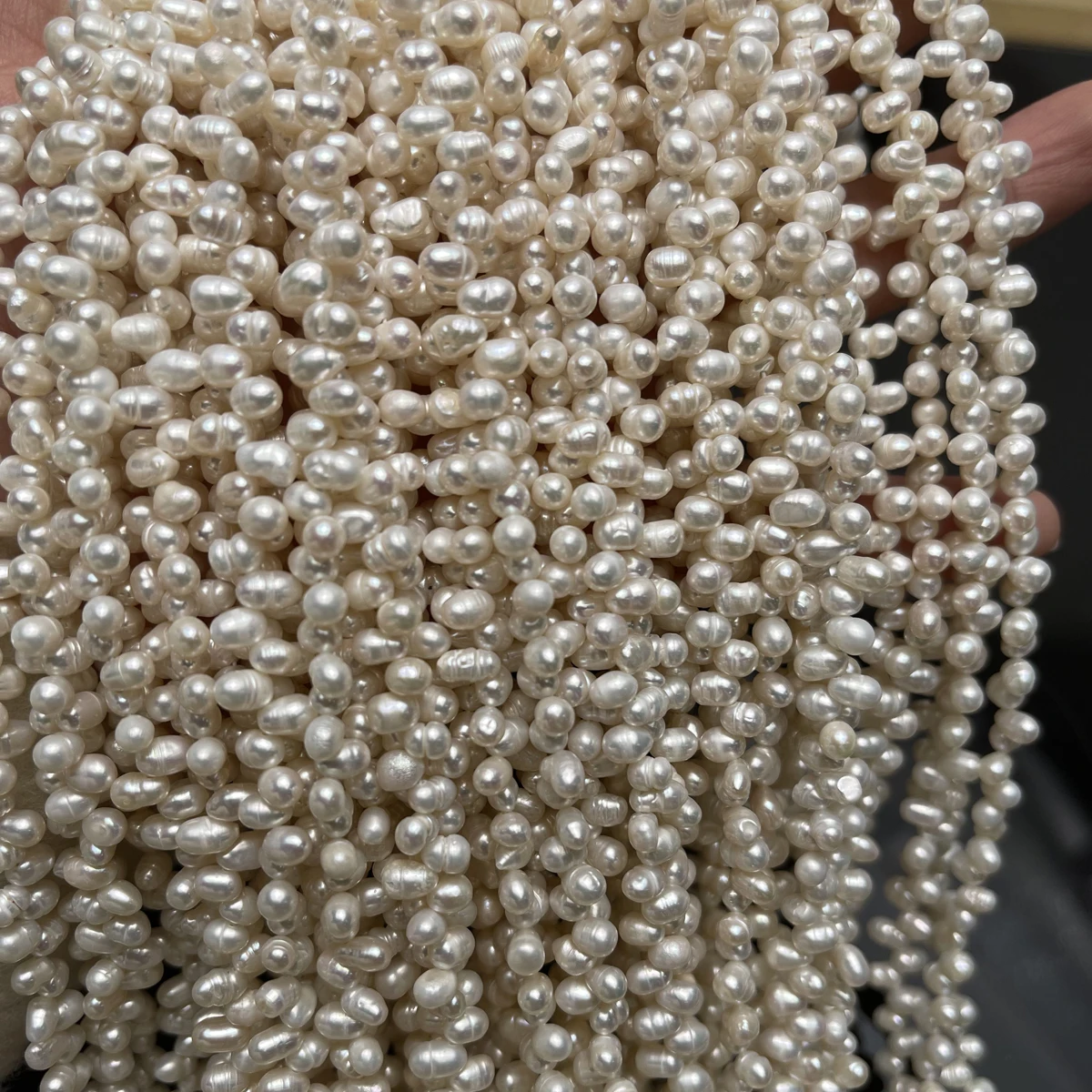 4–5mm Wheat-ear Shape 100% Natural Freshwater Pearls Loose Beads for Jewelry Making DIY Necklaces Bracelets and Accessories 36cm