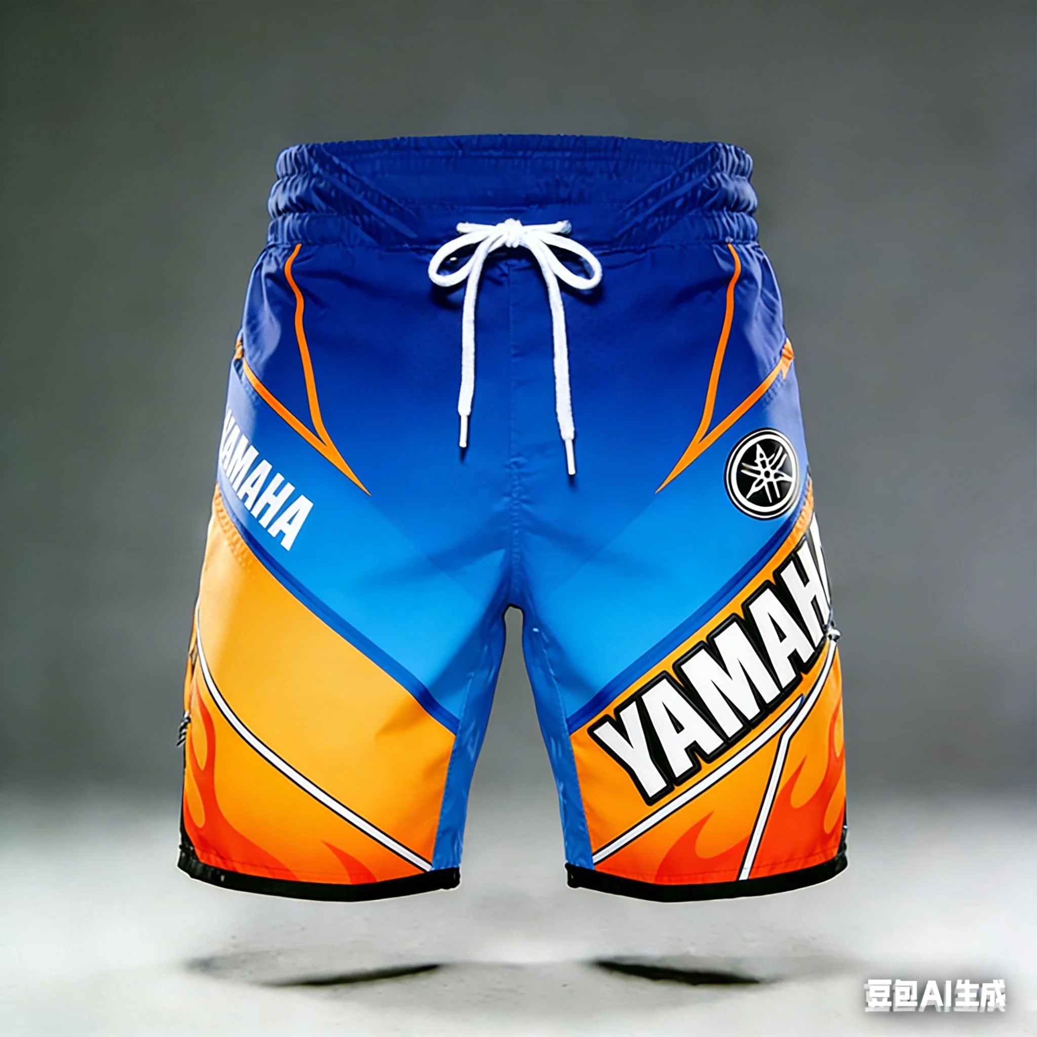 2026 Summer New Yamaha Blue Flames Fashion Sports Outdoor Fitness Shorts, Men Women Large Casual Motorcycle Riding Shorts