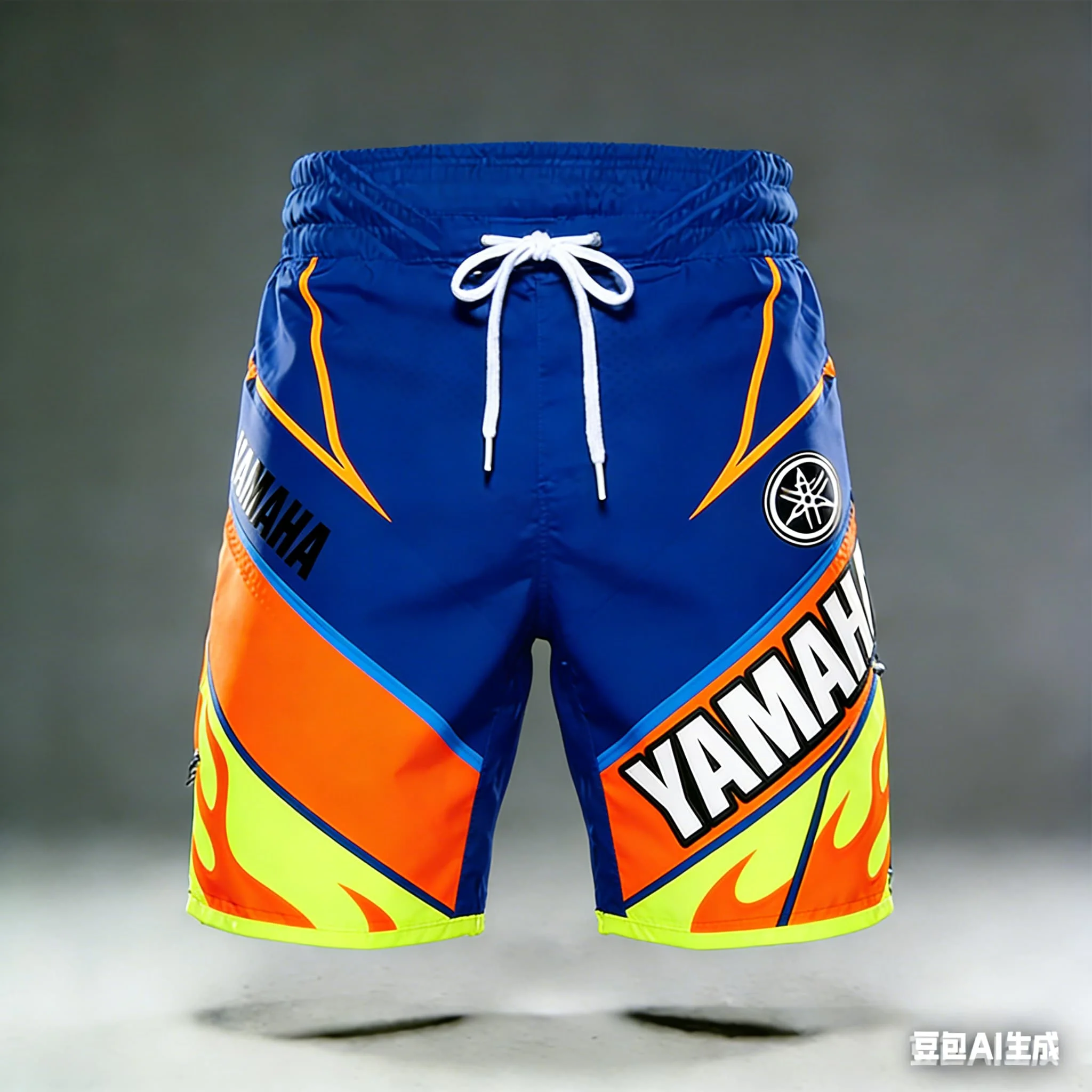 2026 Summer New Yamaha Blue Flames Fashion Sports Outdoor Fitness Shorts, Men Women Large Casual Motorcycle Riding Shorts