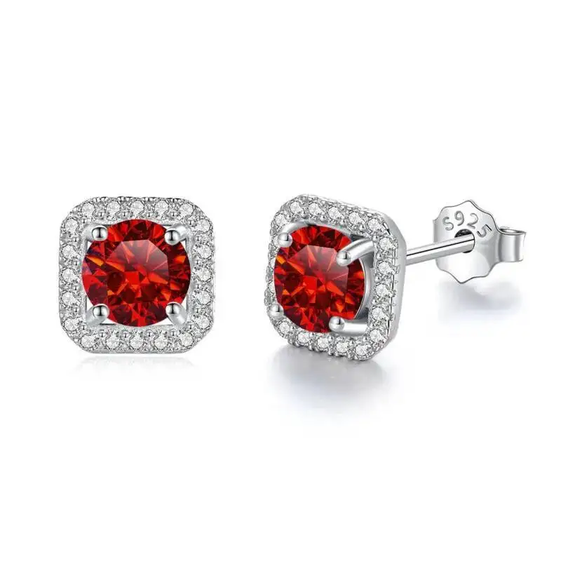 JoiasHome 925 Sterling Silver D Color VVS Moissanite Stud Earrings Women Luxury Fine Jewelry