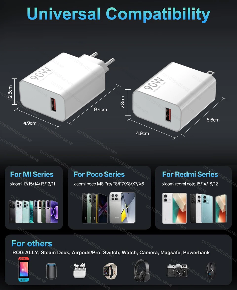 Original 90W XIAOMI Charger Poco Hypercharger Fast Charging Chargers Type C Mi 13 Ultra 14 15 17 Poco F8 Pro F7 X7 X6 Redmi Note