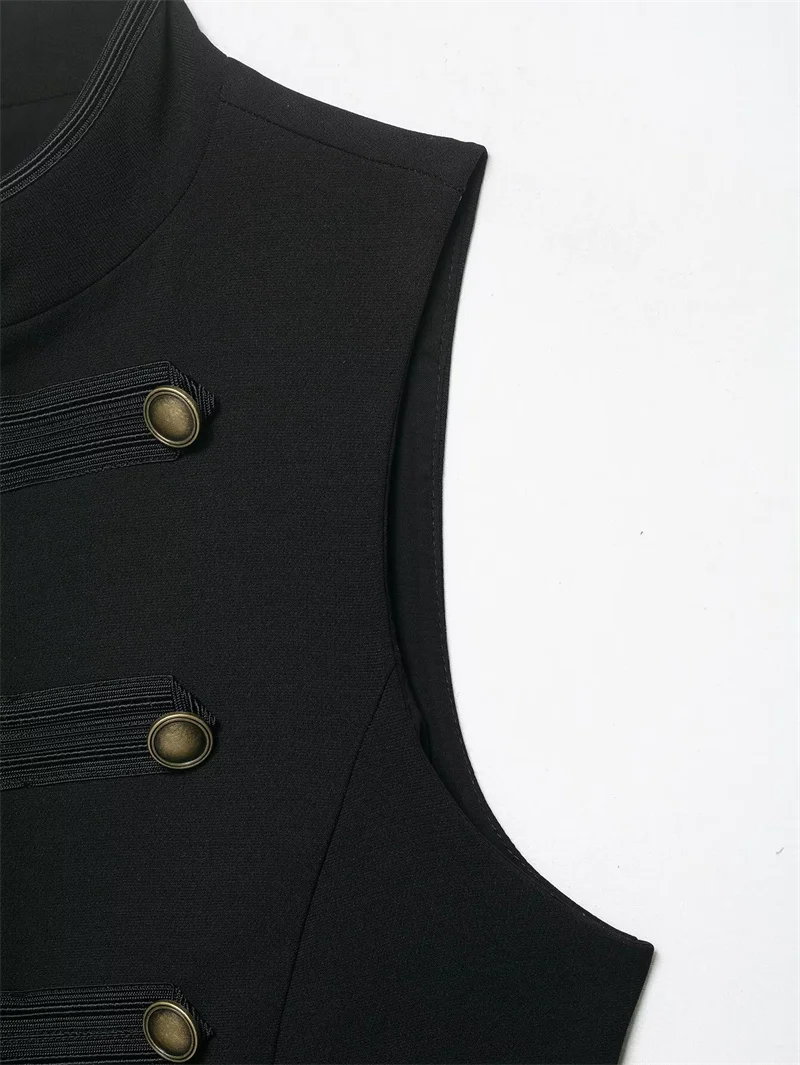 Women's Top 2026 Spring New Black Sleeveless Rope Knot Decorative Slim Fit Top Vest Unique Fashion Cool Trendy