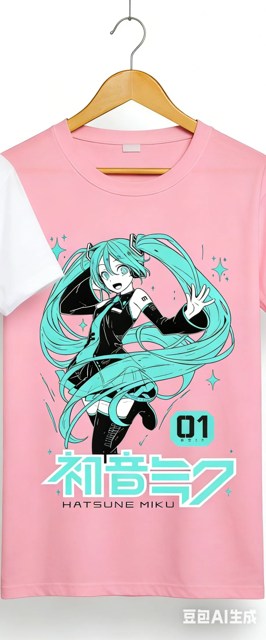 Adult and Children's Hatsune Miku Multi-form Character Collage Pure Cotton Subculture Personalized T-shirt