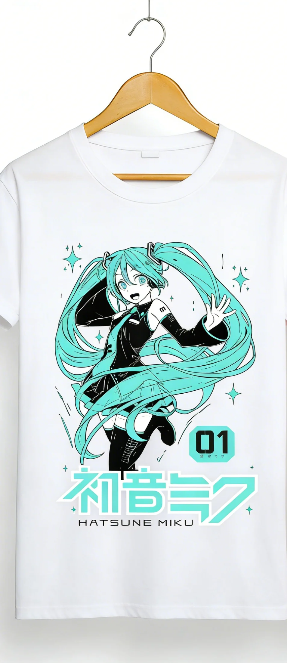 Adult and Children's Hatsune Miku Multi-form Character Collage Pure Cotton Subculture Personalized T-shirt