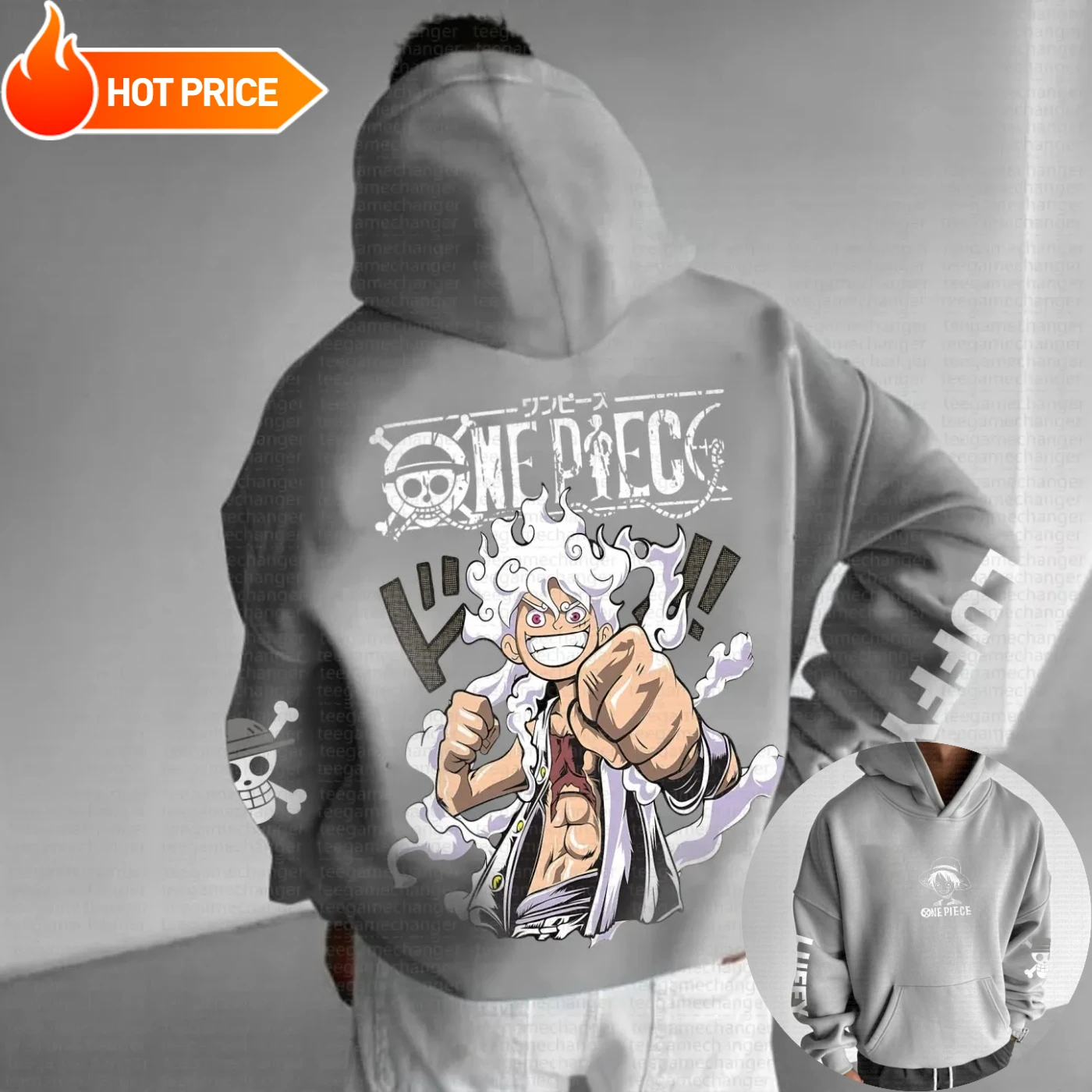 2026 New One Piece Luffy Gear5 Nika Anime Printed Hoodie Sweatshirt Men's and Women's Hoodie Men's Tops Sports Hoodie Y2K Hoodie