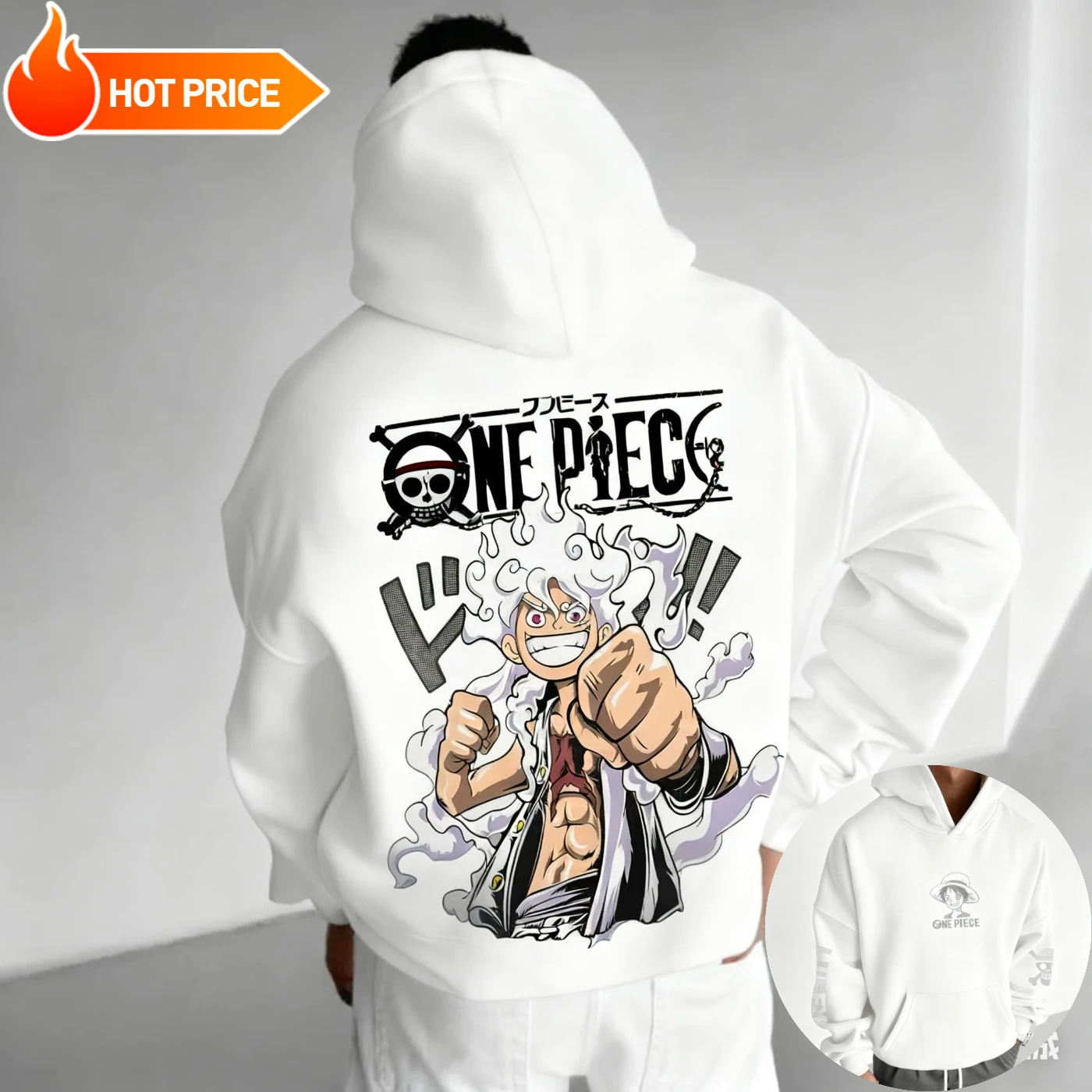 2026 New One Piece Luffy Gear5 Nika Anime Printed Hoodie Sweatshirt Men's and Women's Hoodie Men's Tops Sports Hoodie Y2K Hoodie