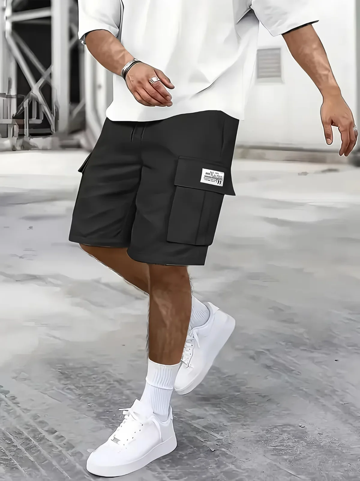 6XL Men's Plus Size Work Shorts Summer Comfort; Multi-pocket Outdoor Leisure Sport Beach Pants Hip Hop Elastic Waistband Shorts