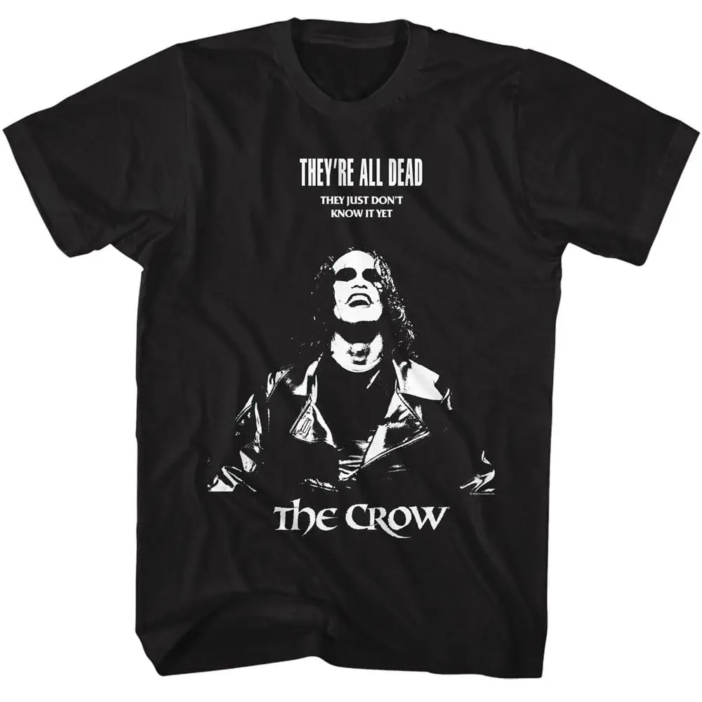 The Crow T-Shirt Men Summer Eric Draven Gothic Horror Graphic Short Sleeve Oversized Streetwear Loose Movie Fan Tee