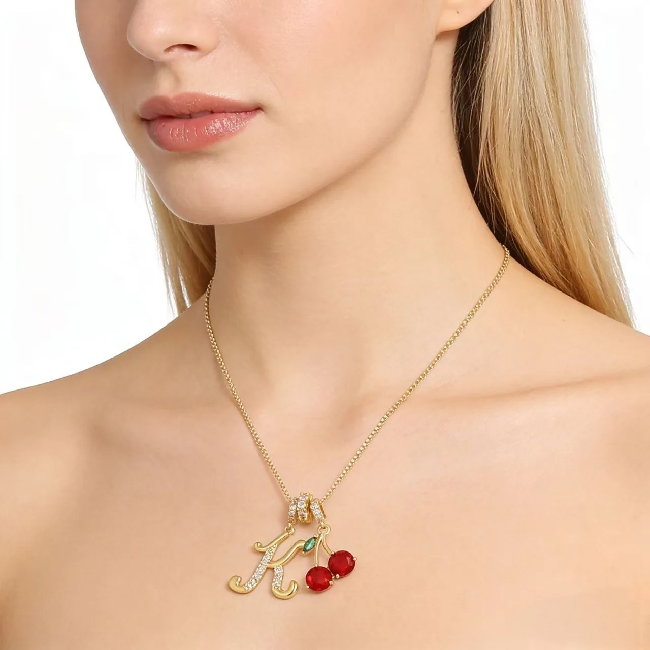 Women's A-Z Initial Letter Pendant Necklace Snake Chain Initial Alphabet CZ Pink Heart Necklace Adjustable Size Hypoallergenic