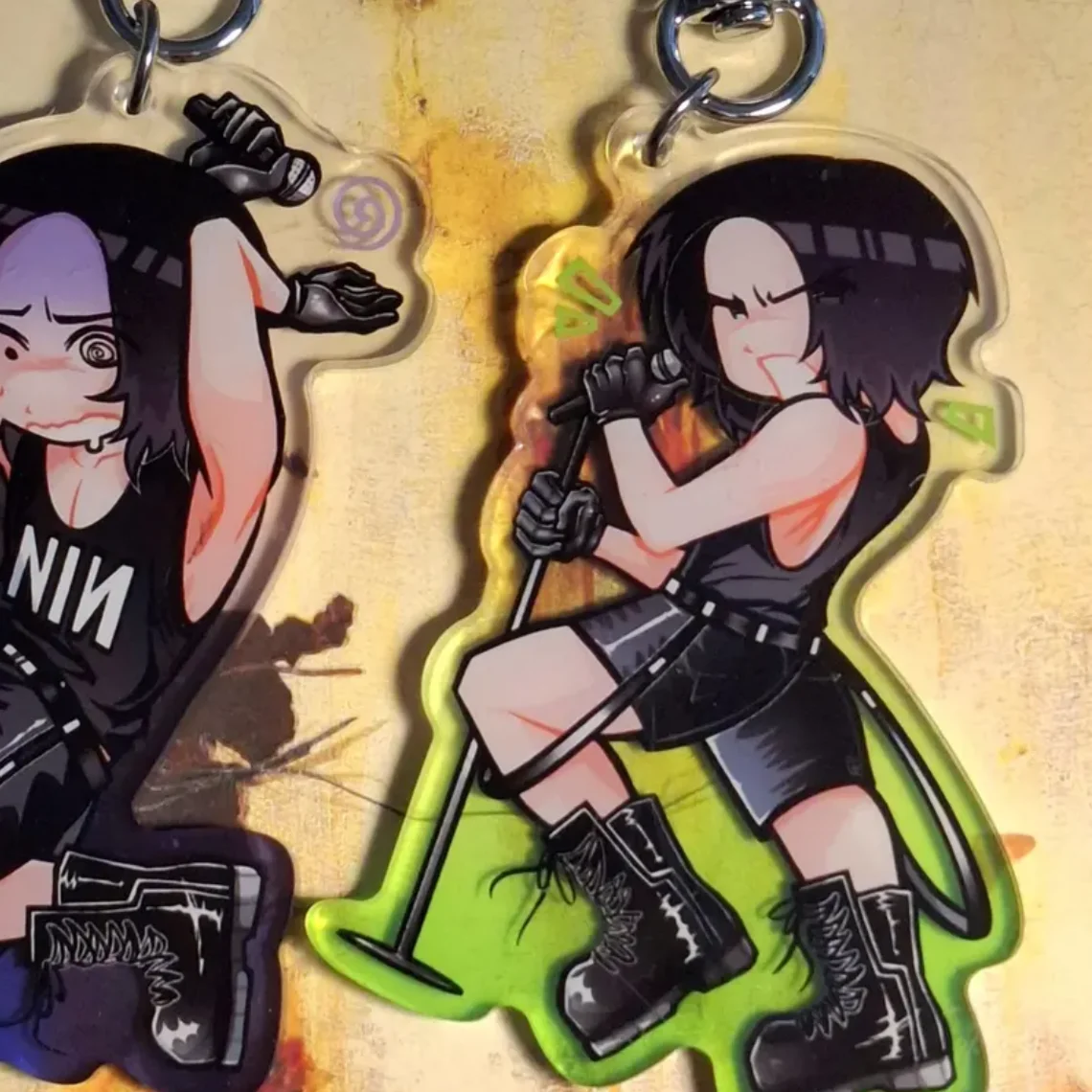 Nine Inch Nails Keychains Official Trent Reznor Music Theme Gift for Men Women Boys Girls