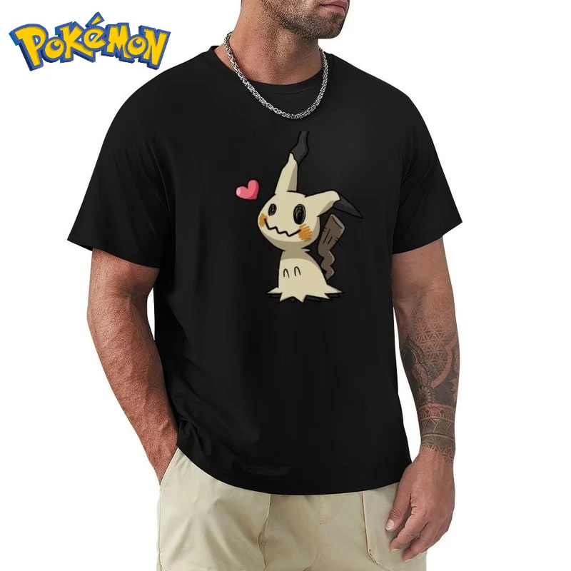 2026 Pokémon Pocket Game Mimikyu Cartoon Printed T-Shirt Men's and Women's Summer New Harajuku Loose Casual Short Sleeve Top