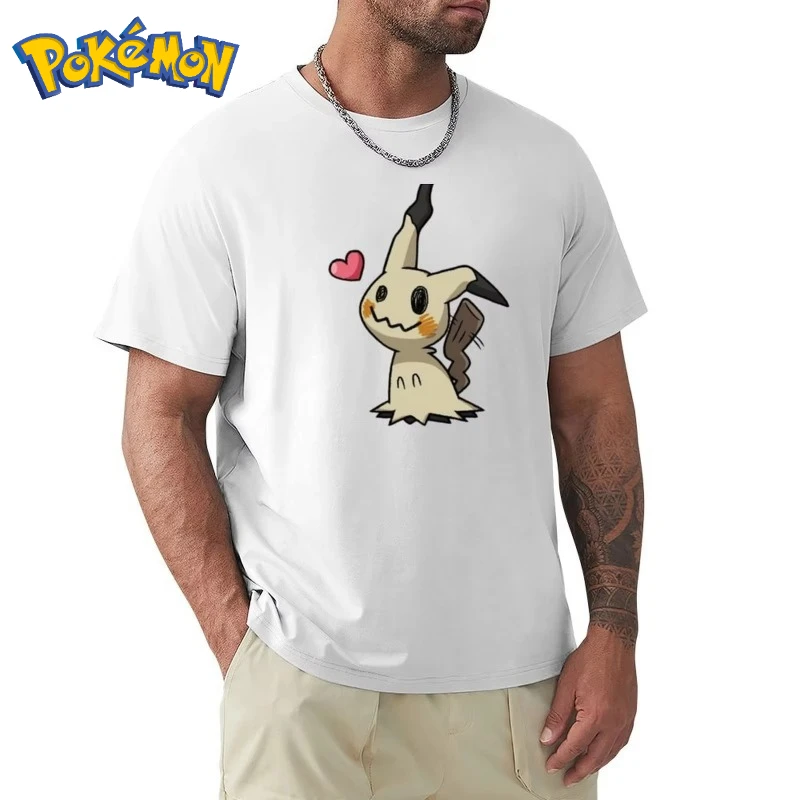 2026 Pokémon Pocket Game Mimikyu Cartoon Printed T-Shirt Men's and Women's Summer New Harajuku Loose Casual Short Sleeve Top