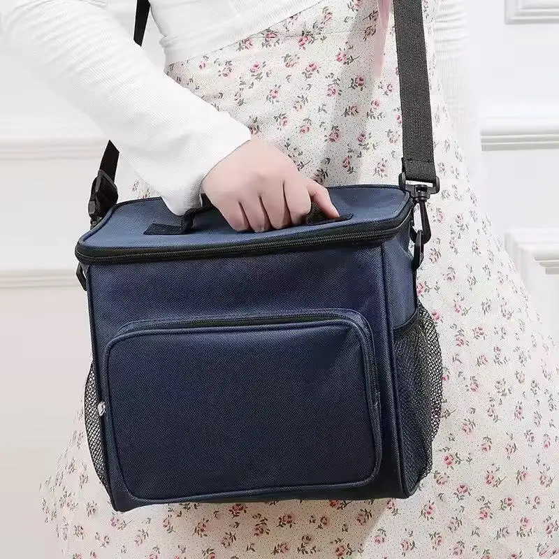 1pcs Thickened insulated Bag Student Lunch Box Large Capacity Hand-Held Single-Shoulder Outdoor Picnic Bag