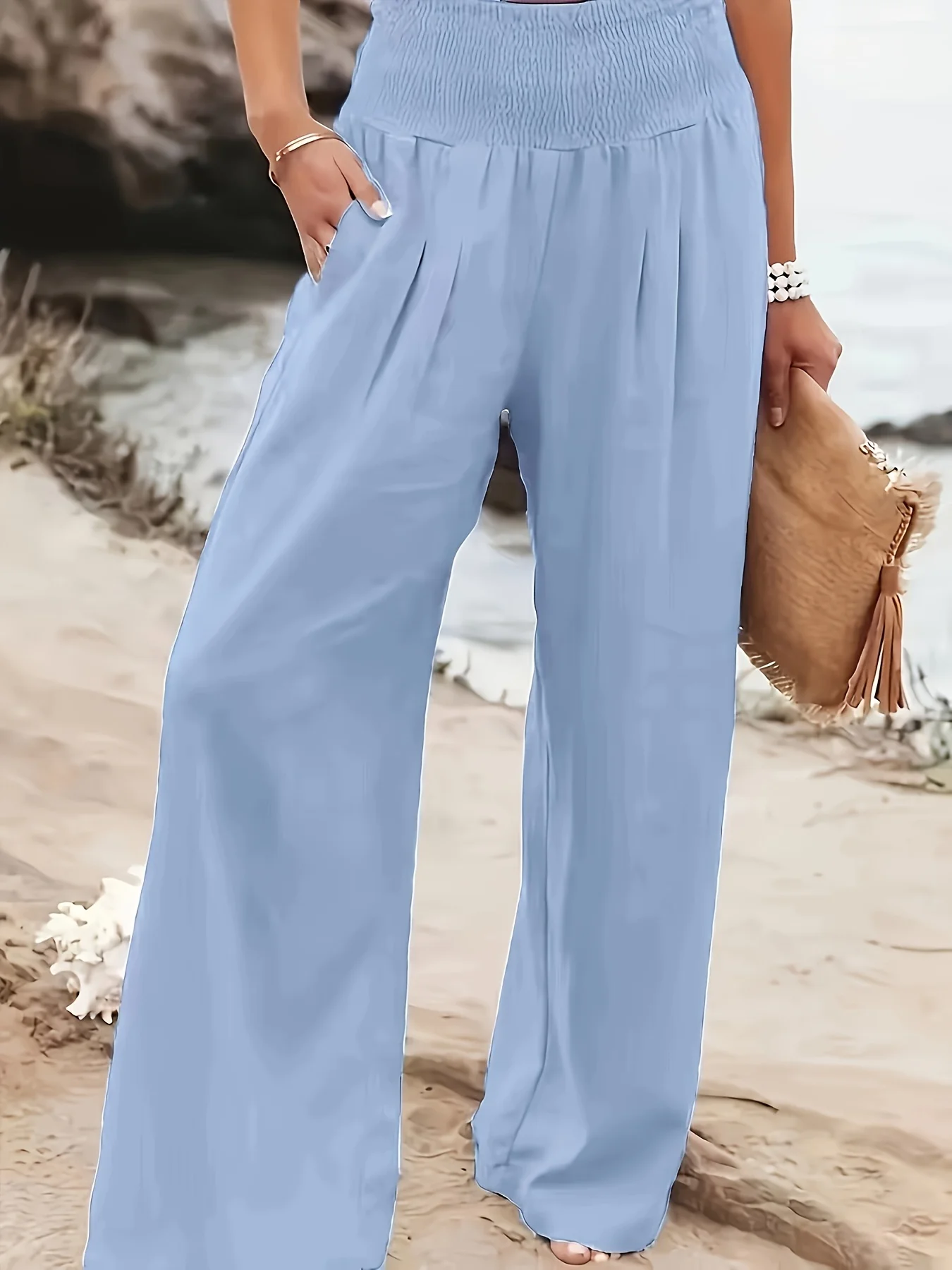 Spring and summer new fashion women's casual pants, casual style, comfortable mid waist pants for women