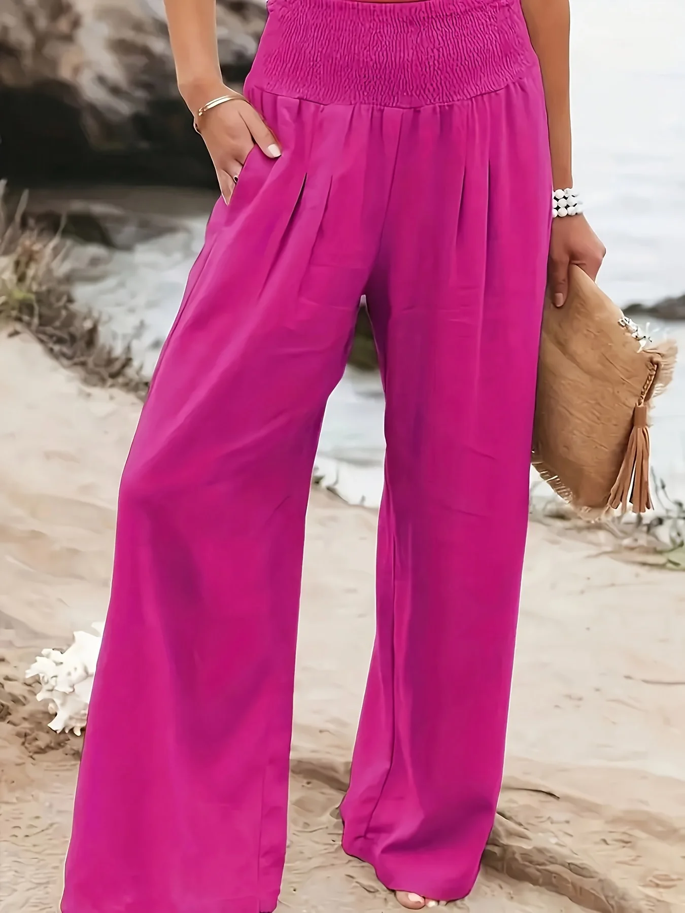 Spring and summer new fashion women's casual pants, casual style, comfortable mid waist pants for women