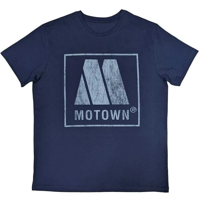 Motown Records Classic M Logo Print Cotton T-Shirt Soul Music Label Unisex Short Sleeve Tee
