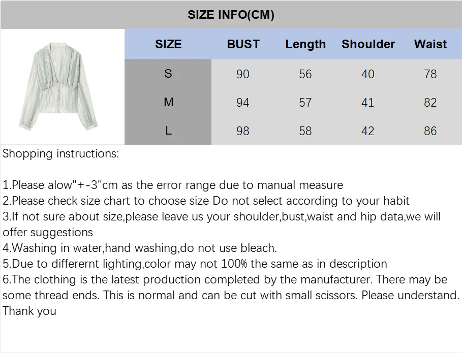 Women's Striped Shirt wirh Fit Waist Spring Summer V Neck Long Sleeve Button Women Shirts Female Chic Tops