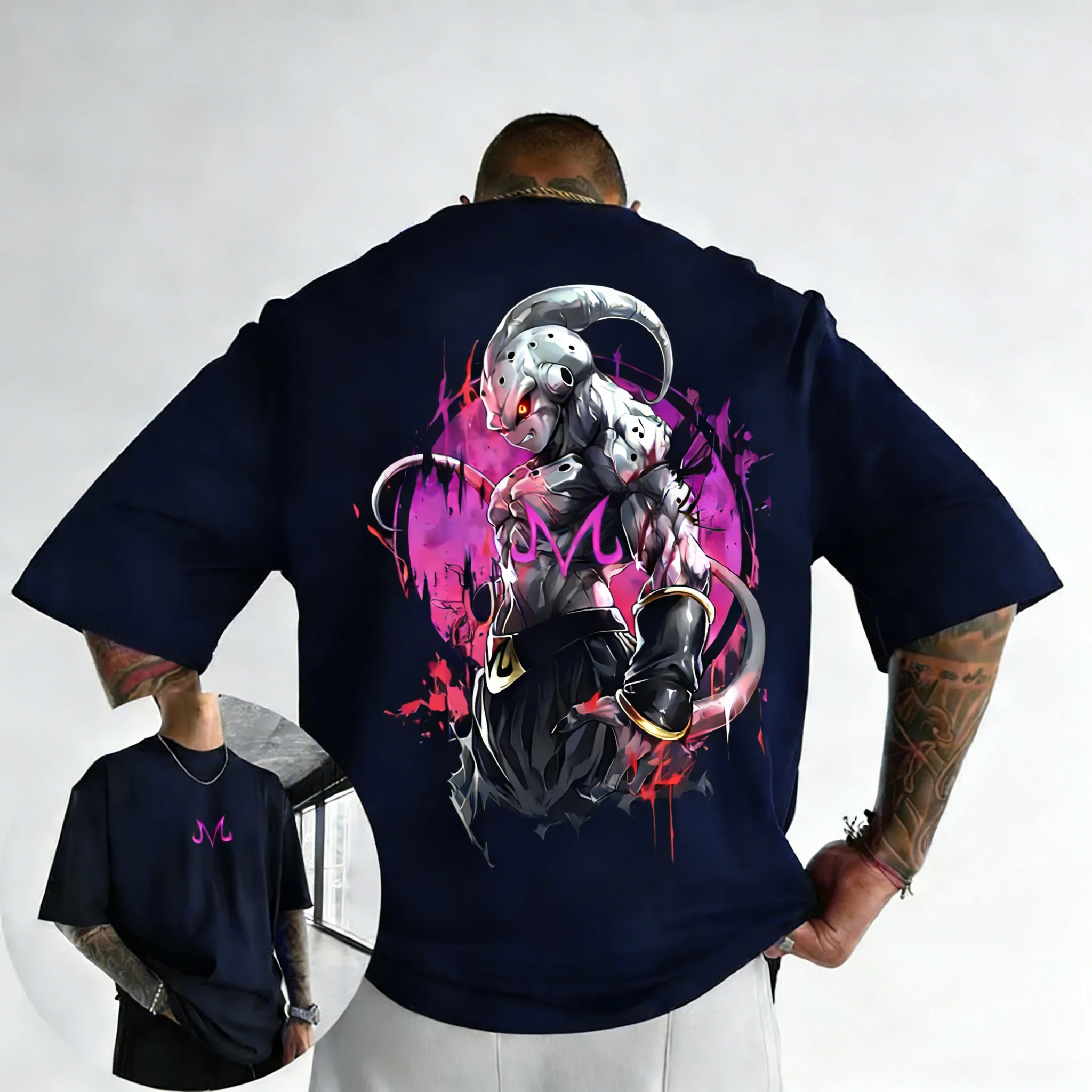 2026 New Dragon Ball Anime T-shirt 2026 Summer New Majin Buu Printed Men's and Women's Trendy Versatile Casual Short Sleeve Top