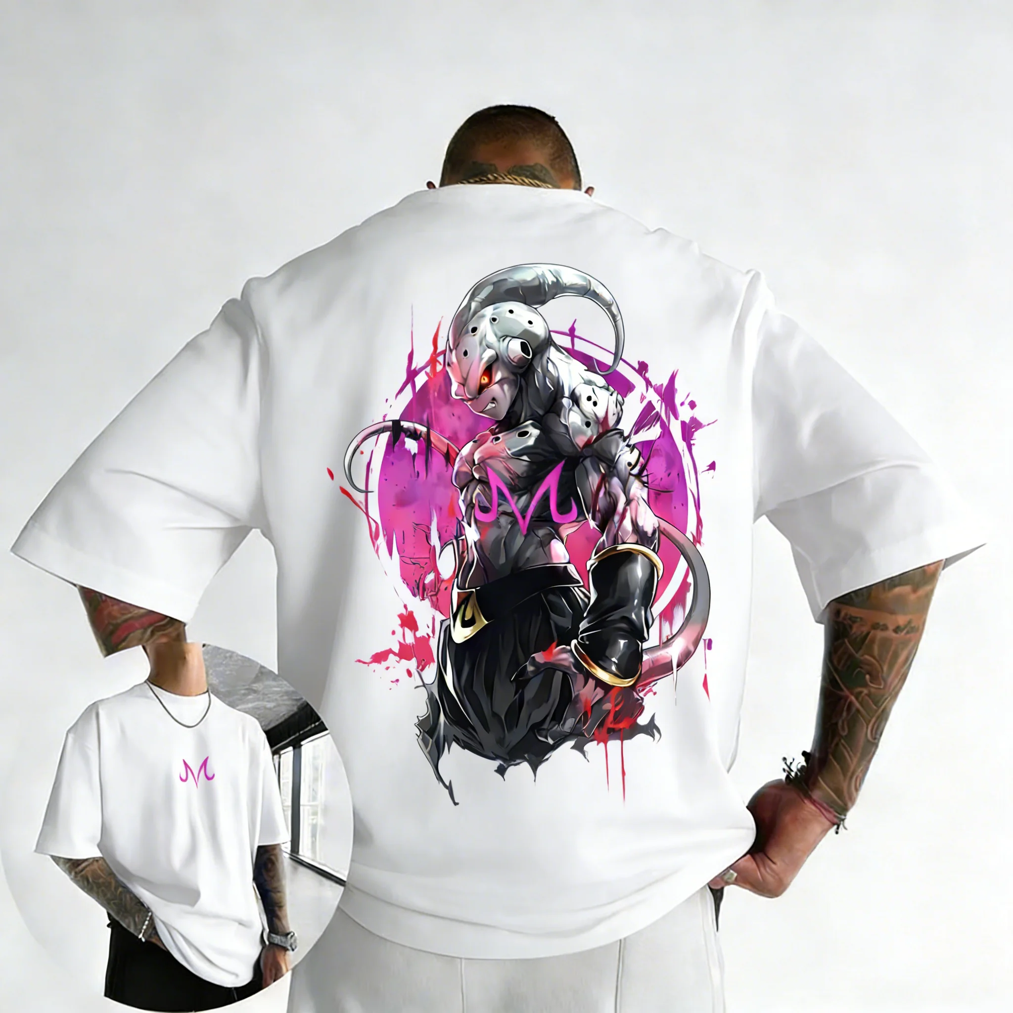 2026 New Dragon Ball Anime T-shirt 2026 Summer New Majin Buu Printed Men's and Women's Trendy Versatile Casual Short Sleeve Top