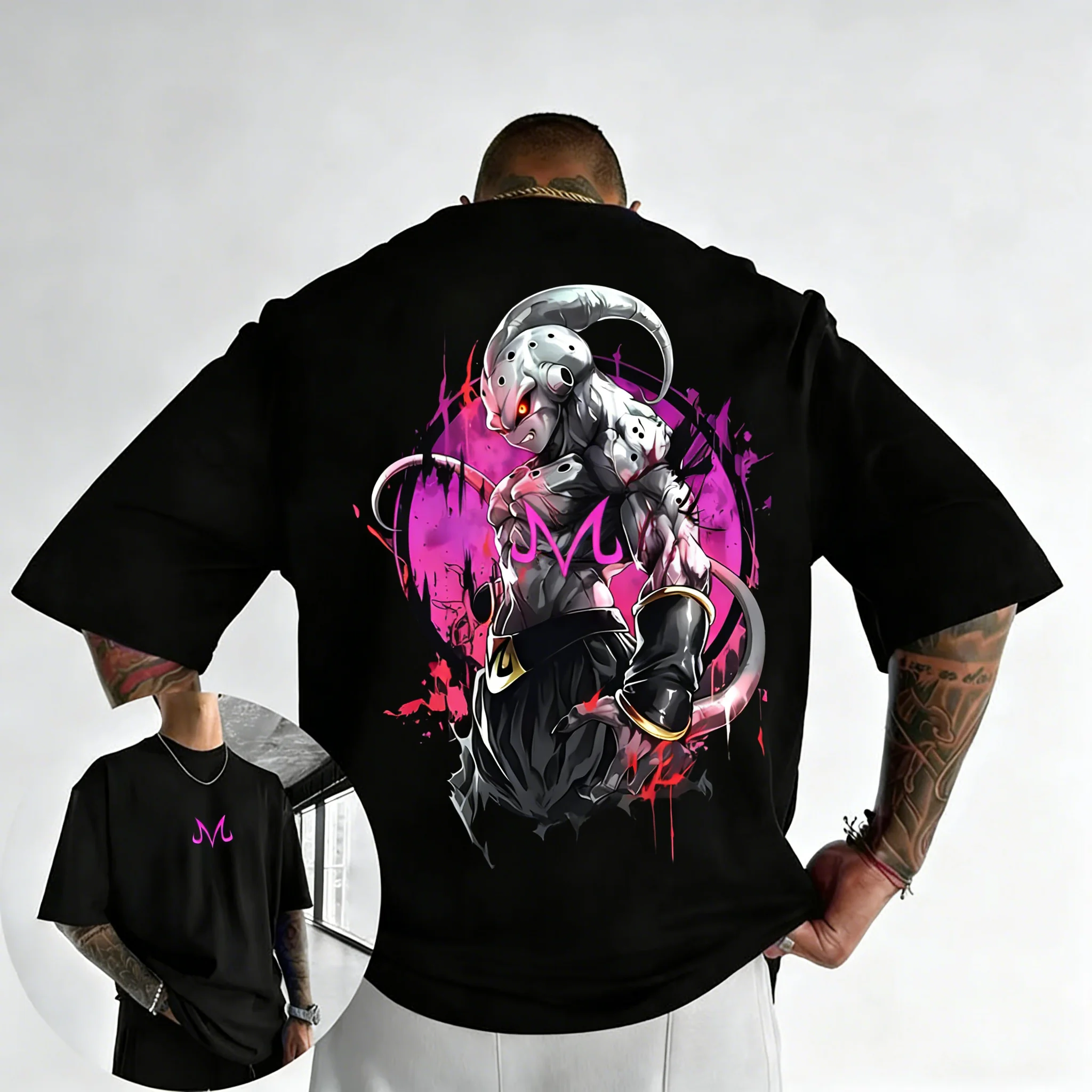 2026 New Dragon Ball Anime T-shirt 2026 Summer New Majin Buu Printed Men's and Women's Trendy Versatile Casual Short Sleeve Top