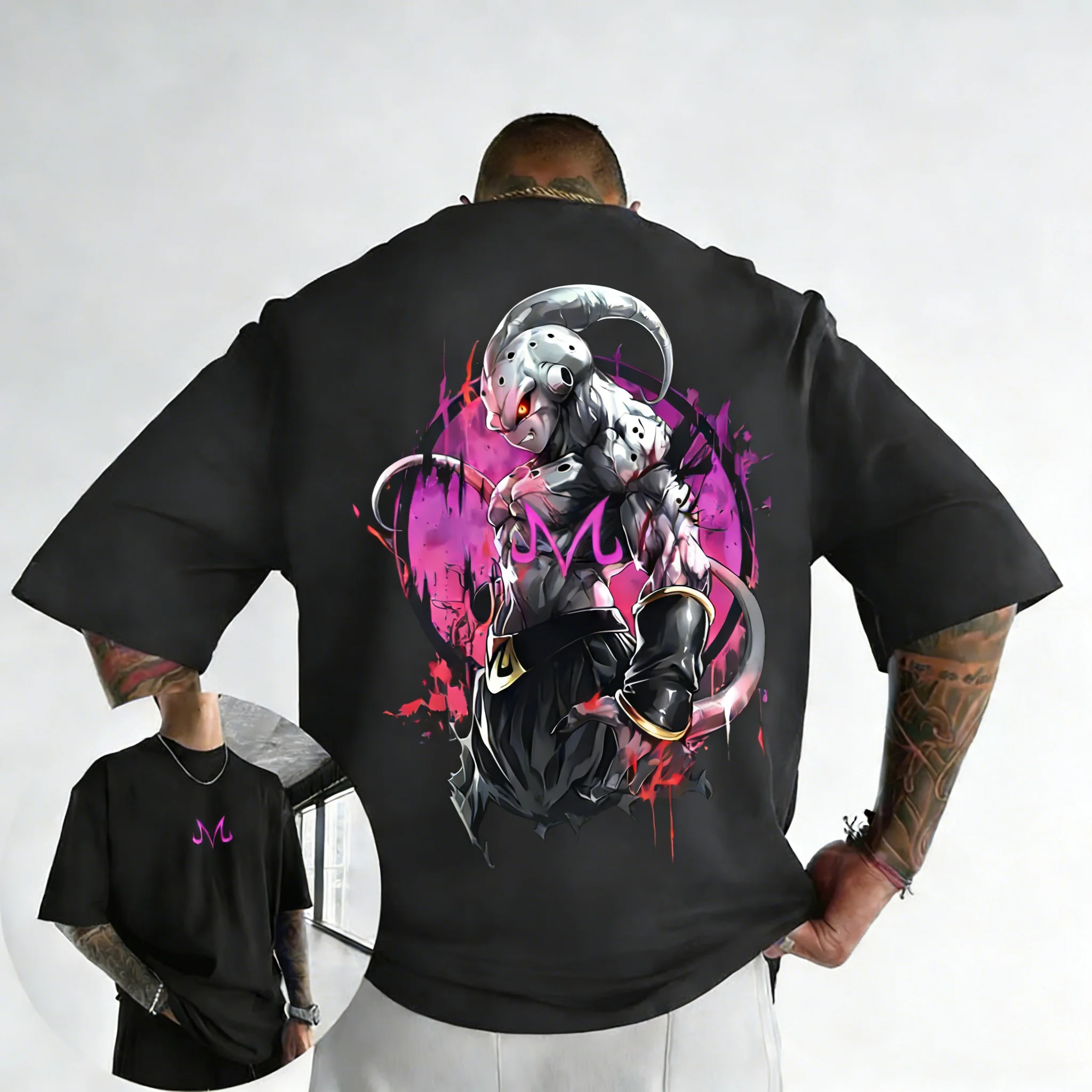 2026 New Dragon Ball Anime T-shirt 2026 Summer New Majin Buu Printed Men's and Women's Trendy Versatile Casual Short Sleeve Top