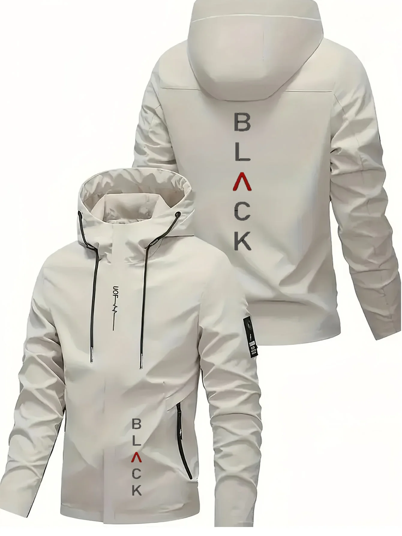 Men'S All-Season Heavy-Duty Motorcycle Jacket - Full-Zip Windproof Hooded Jacket,Commuting, Travel, Outdoor Activities