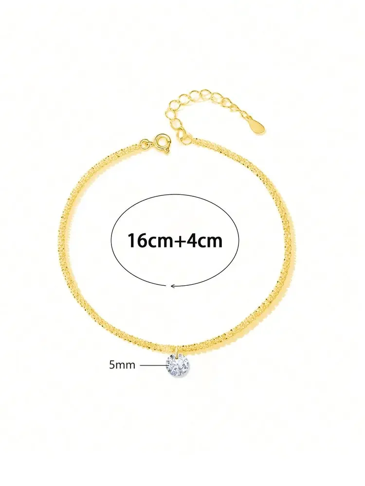 Elegant Fashion 0.5 Carat Brilliant Round Moissanite Diamond Bracelet For Women Engagement Wedding Luxury Jewelry