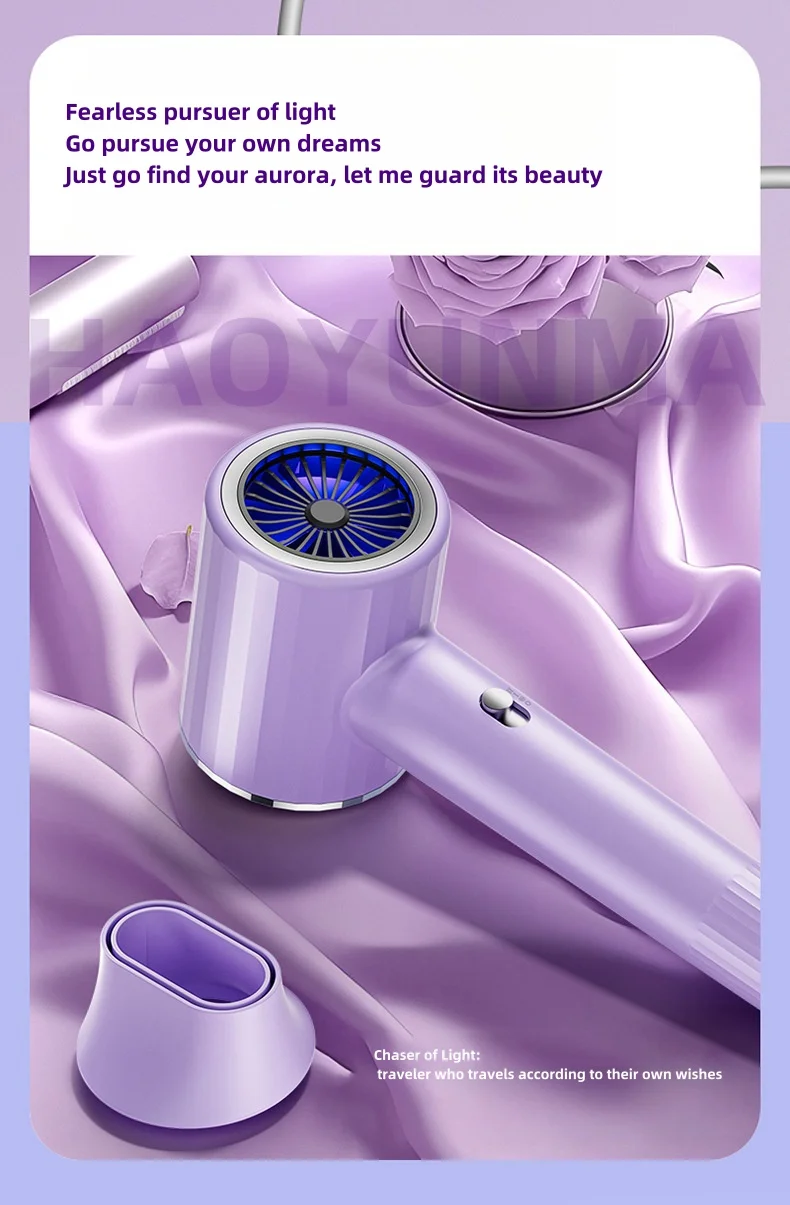2400W High-Power Hair Dryer, Blue Light Ion Silent Magnetic Suction Hanger, Household Hair Salon Quick Drying Hair Dryer